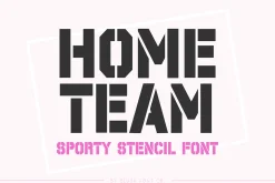 HOME TEAM STENCIL Sports Block Font