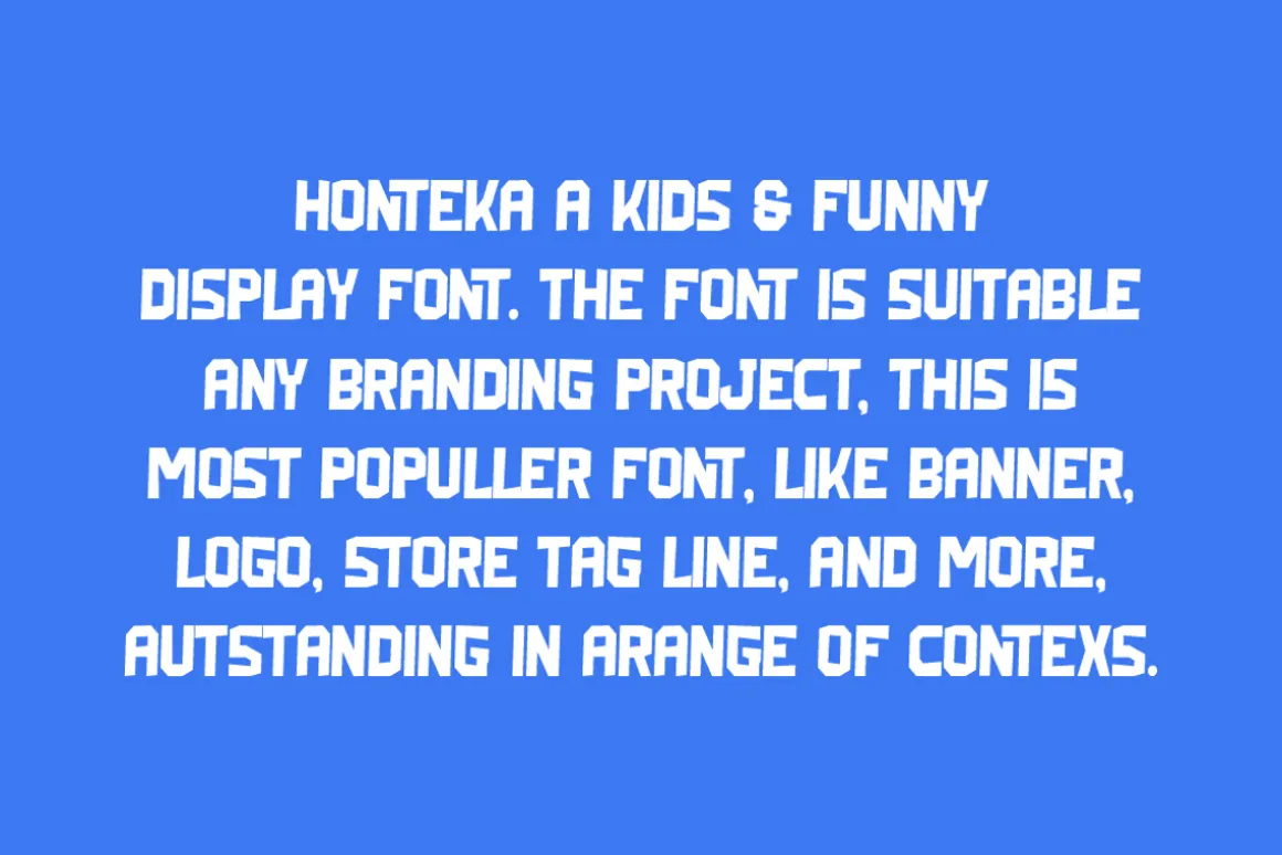 Honteka - Comic Font