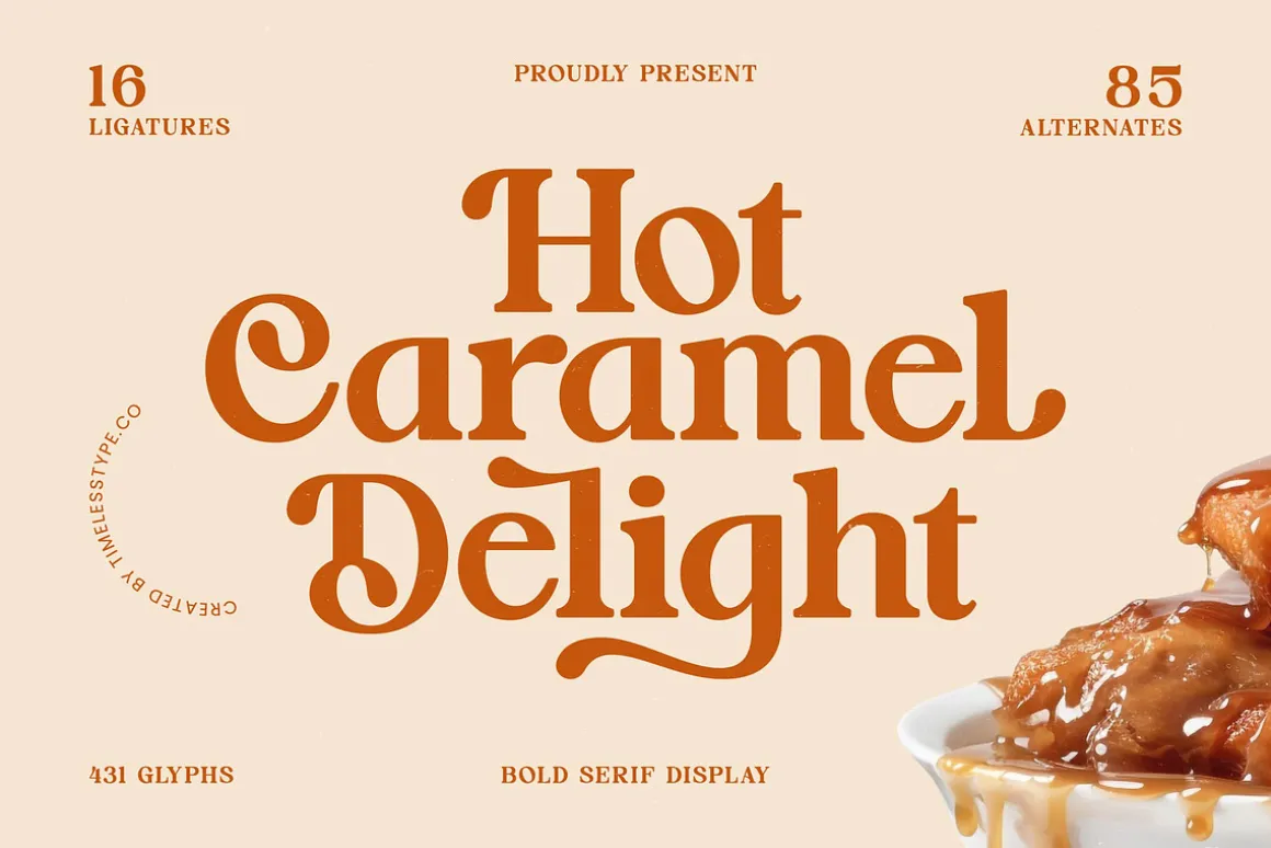 Hot Caramel Bold Serif Display