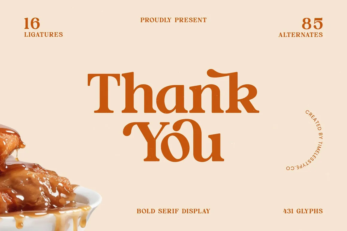 Hot Caramel Bold Serif Display