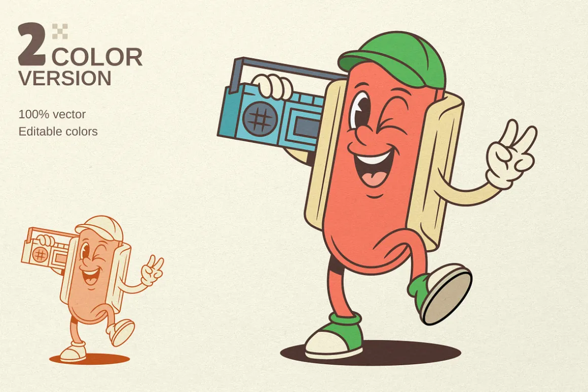 Hot Dog Cartoon Mascot Character
