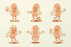 Hot Dog Cartoon Mascot Character