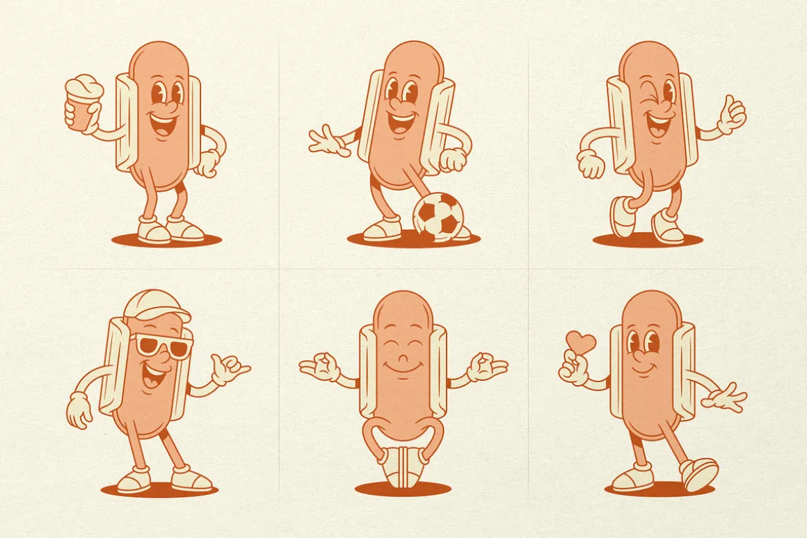 Hot Dog Cartoon Mascot Character