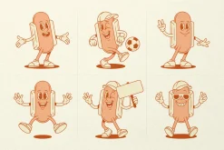 Hot Dog Cartoon Mascot Character