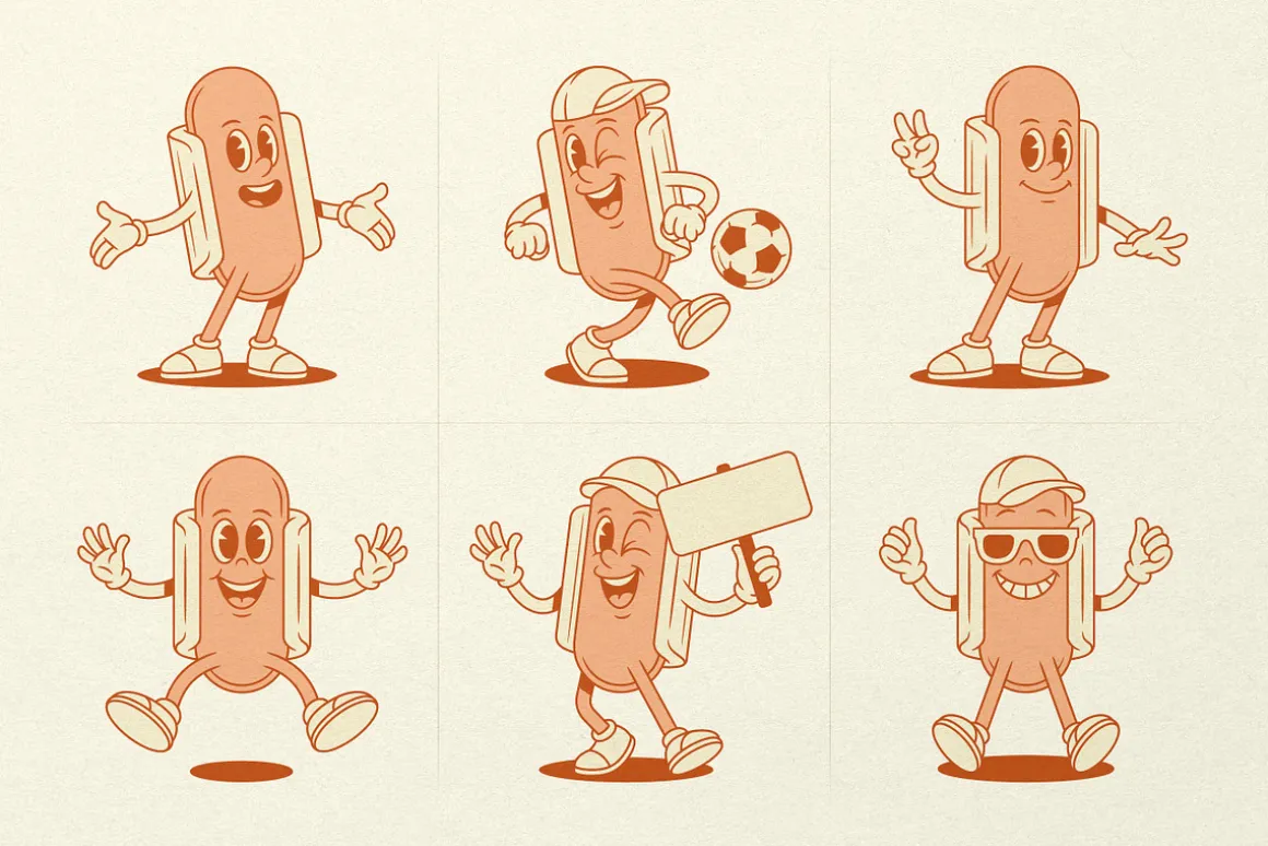 Hot Dog Cartoon Mascot Character