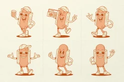 Hot Dog Cartoon Mascot Character