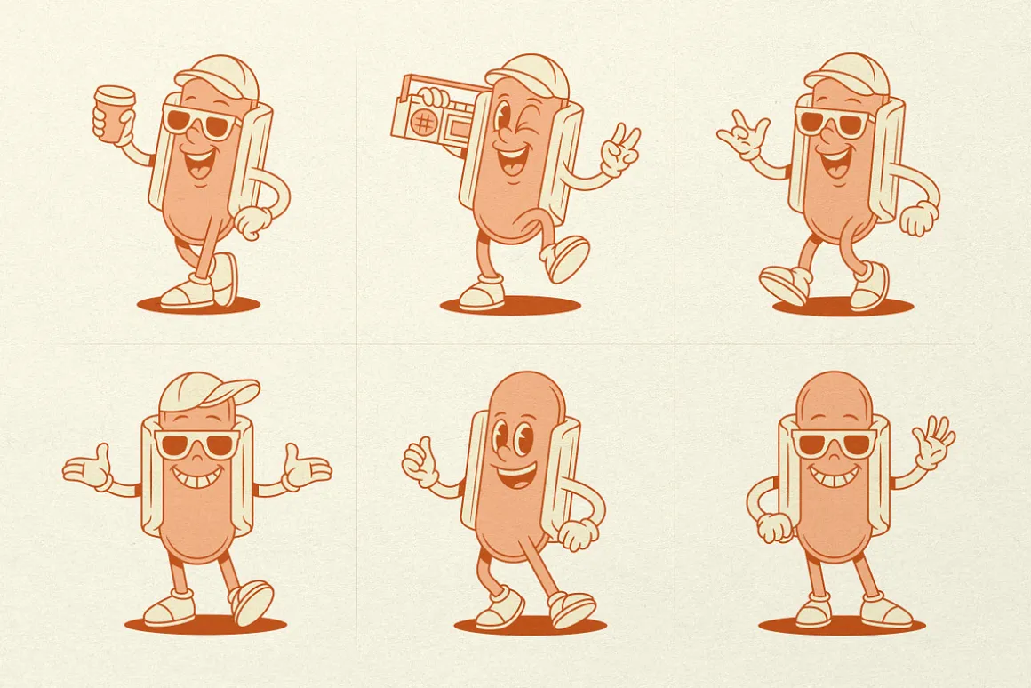 Hot Dog Cartoon Mascot Character