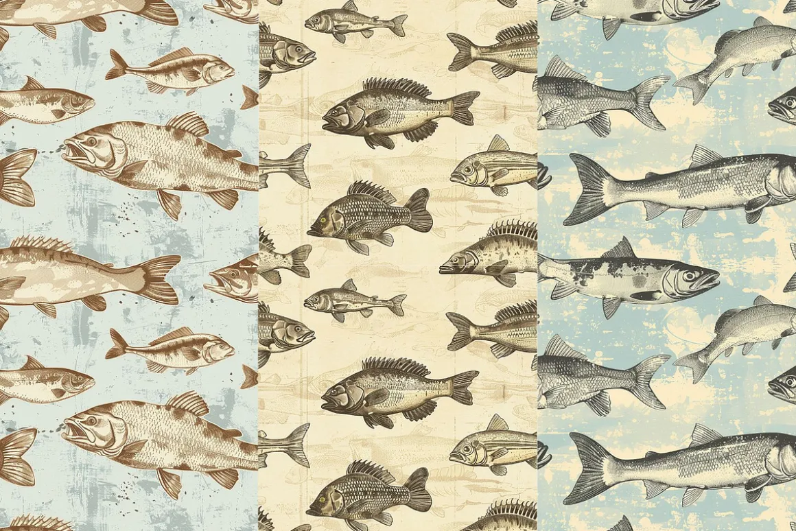 10 Hudson's Vintage Fish Patterns