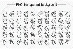 100 Human Face Avatars Set