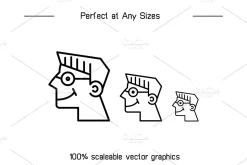 100 Human Face Avatars Set
