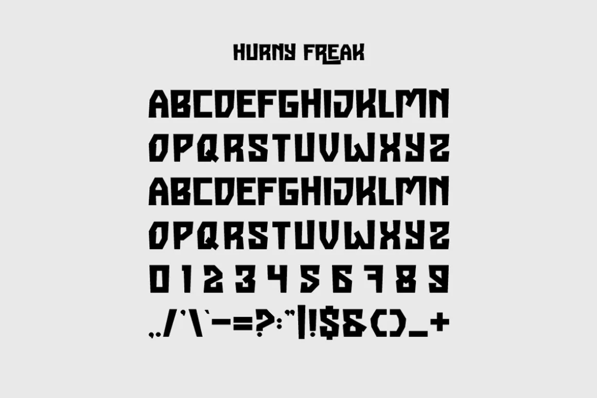 Hurny Freak - Funny Font