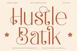 Hustle Batik Elegant Display Serif