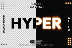 Hyper Text Effect Blurry Style