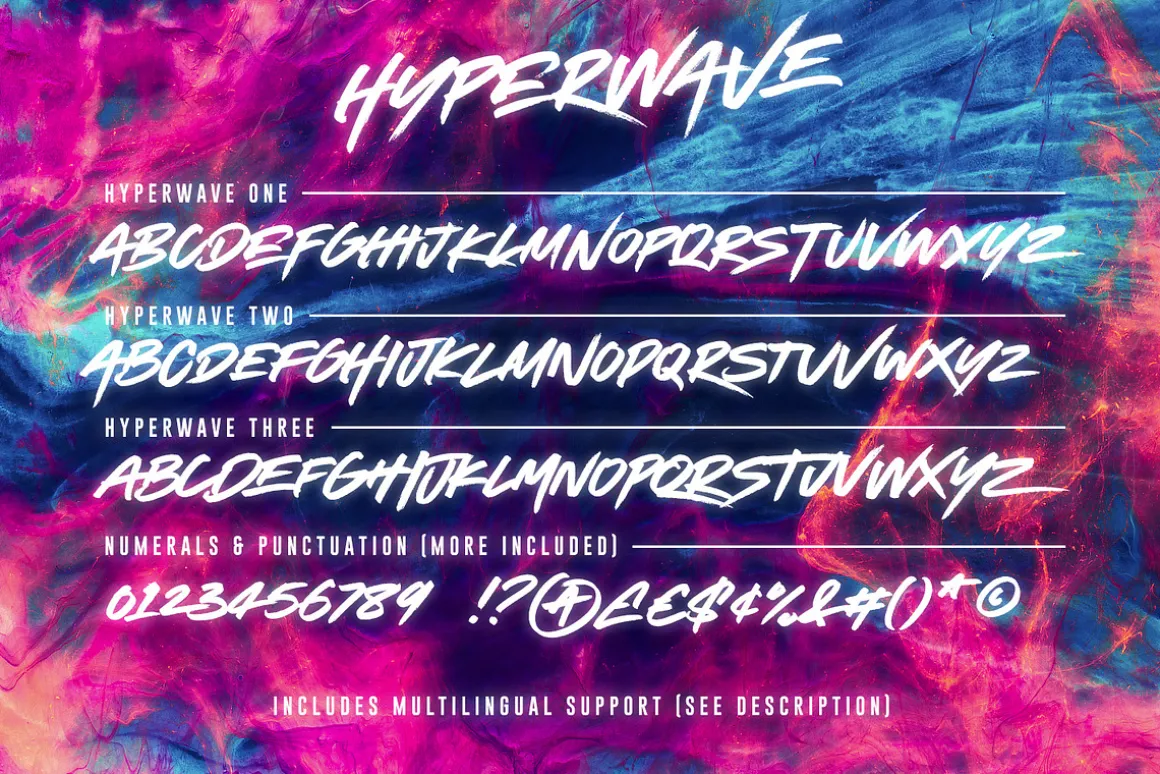 HYPERWAVE Marker Font