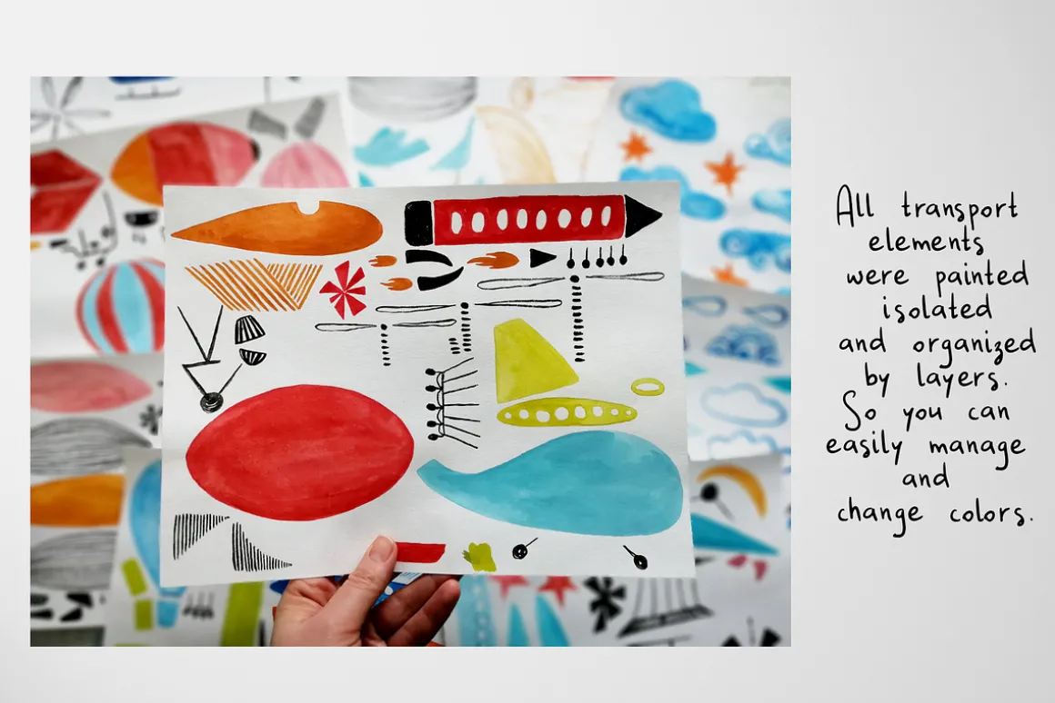 I Believe I Can Fly. Gouache Set.