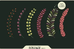 Illustrator Flower & Foliage Brushes