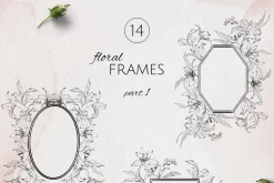 IN MY GARDEN line art florals
