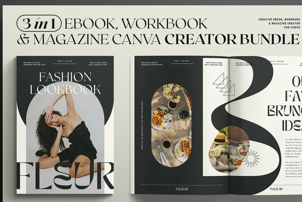 3 in 1 - Canva Magazine/eBook BUNDLE