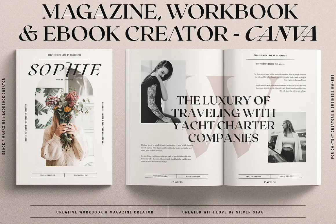 3 in 1 - Canva Magazine/eBook BUNDLE