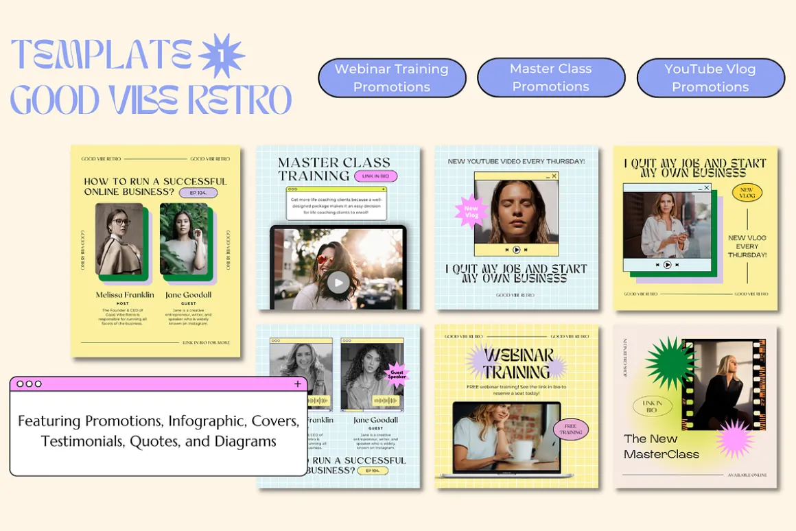 2-in-1 Canva Retro Aesthetic Bundle