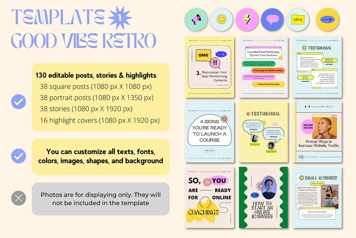 2-in-1 Canva Retro Aesthetic Bundle