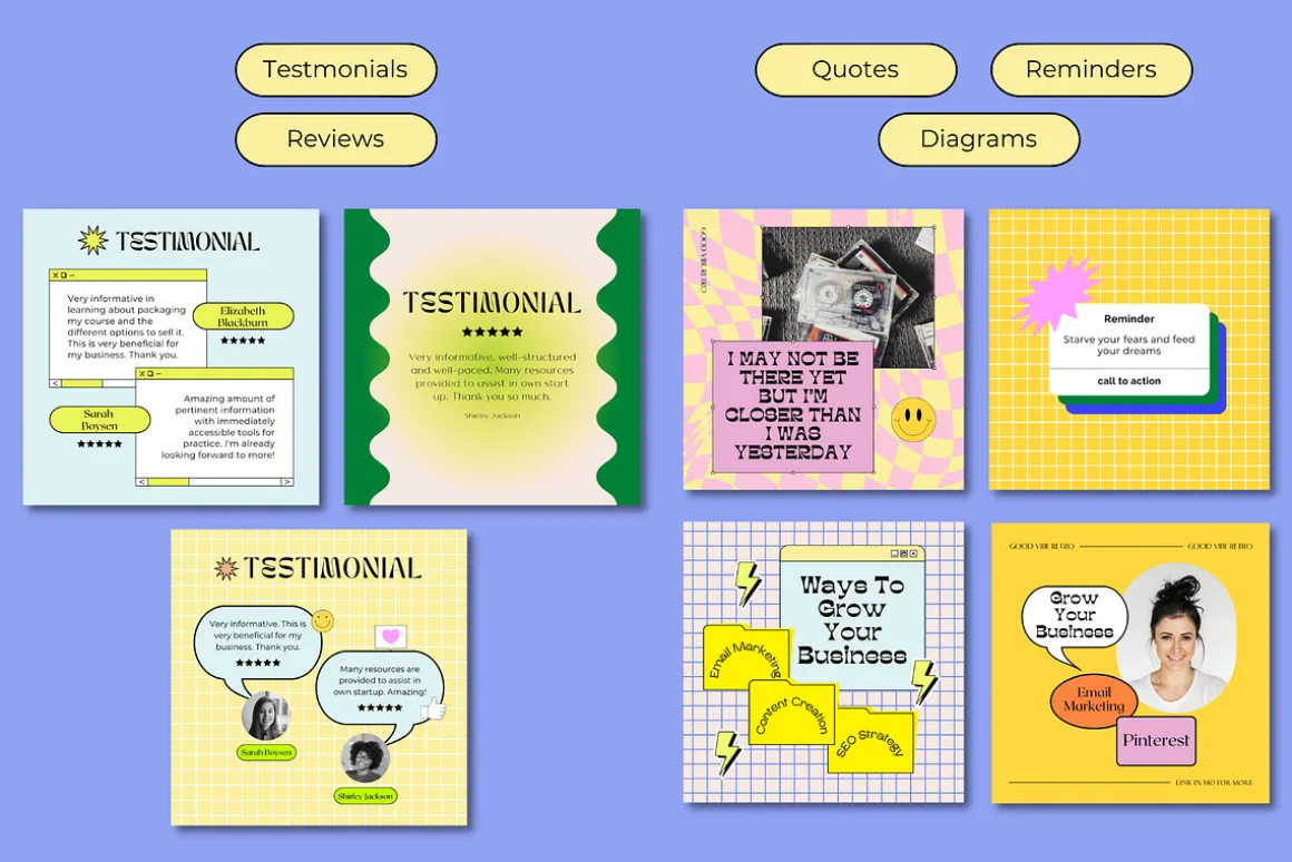 2-in-1 Canva Retro Aesthetic Bundle