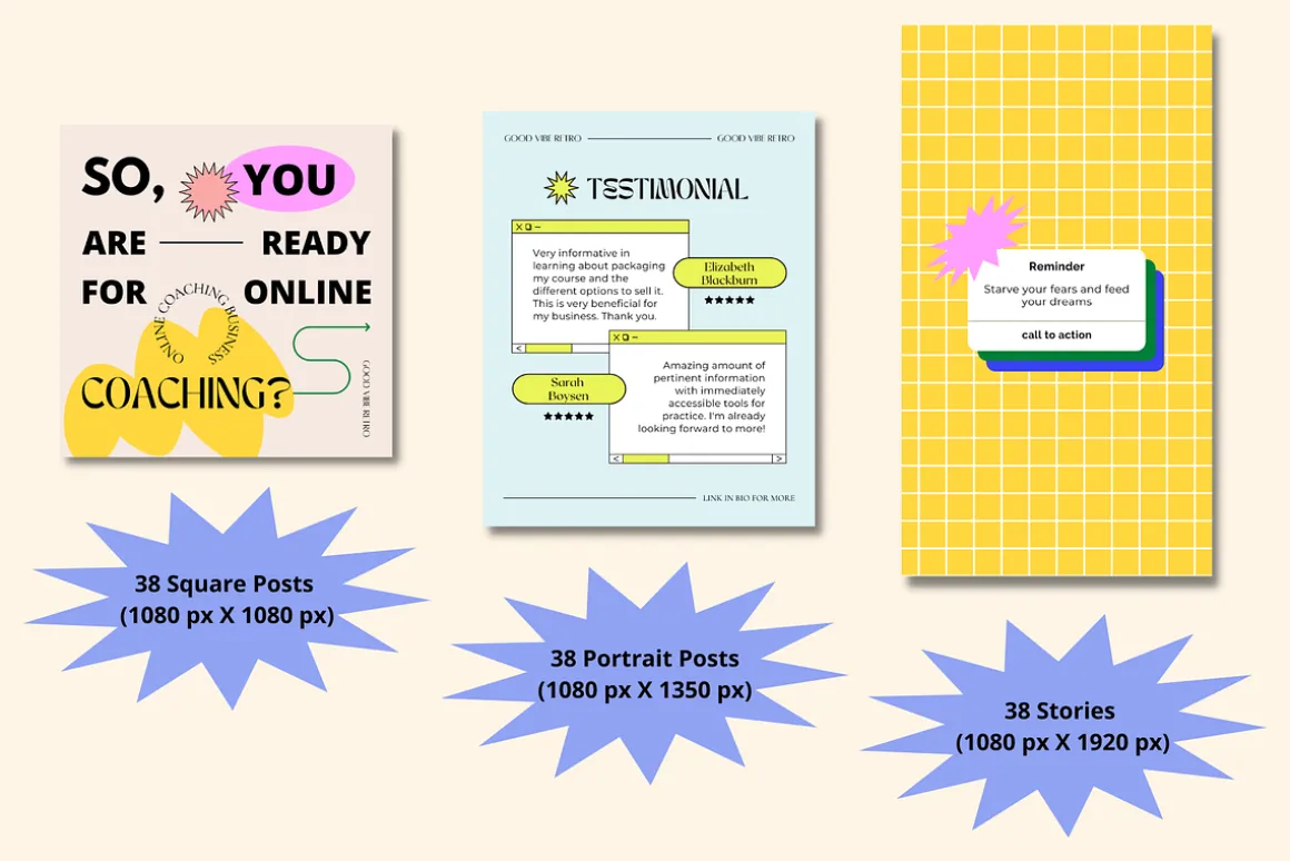 2-in-1 Canva Retro Aesthetic Bundle