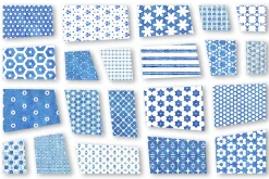 Indigo Blue Watercolor Dye Patterns