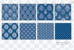 Indigo seamless pattern
