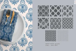 Indigo seamless pattern