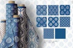 Indigo seamless pattern