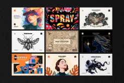 18-in-1 Illustrator Brushes Bundle
