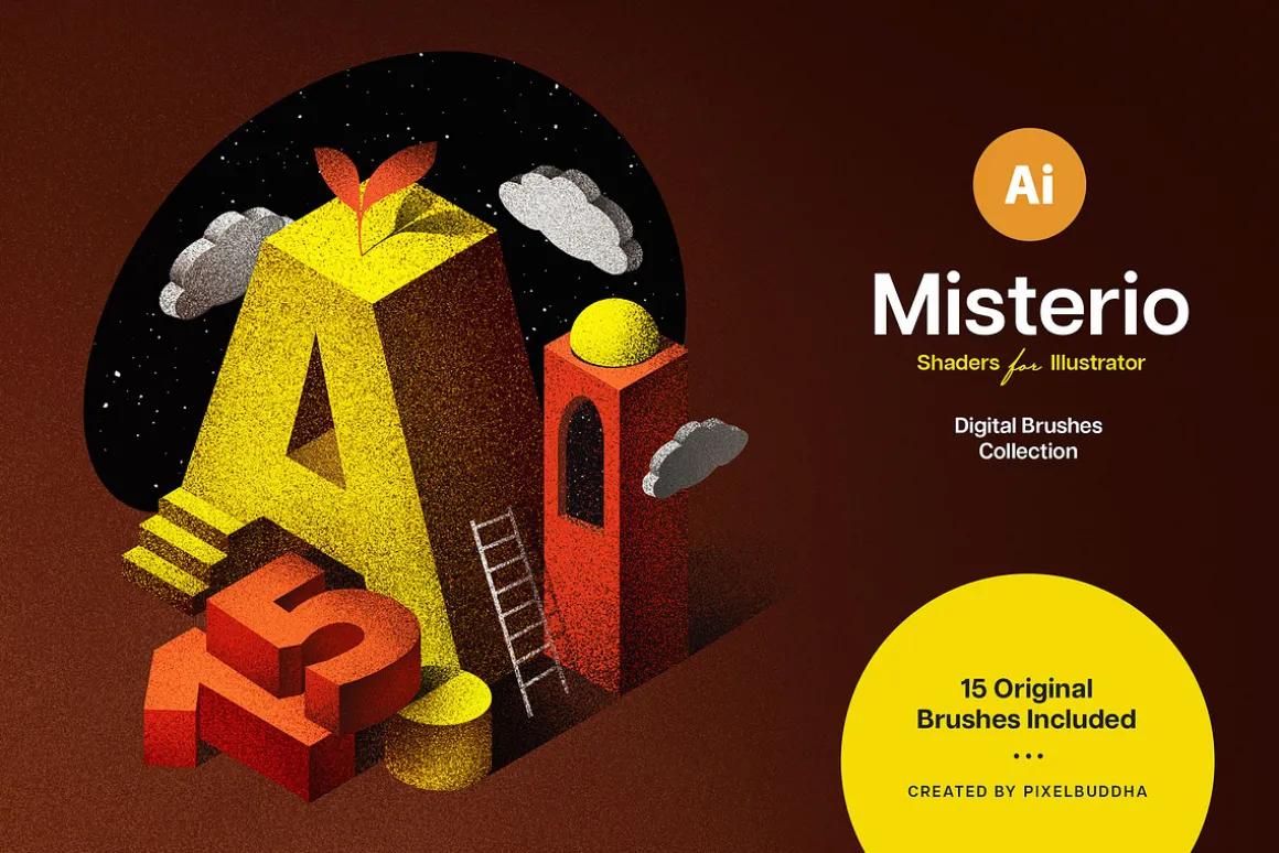 18-in-1 Illustrator Brushes Bundle