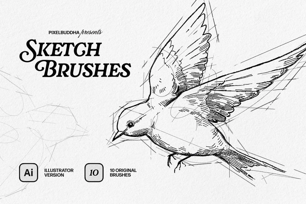 18-in-1 Illustrator Brushes Bundle