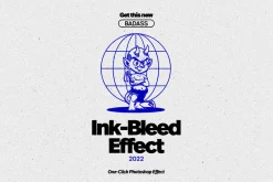 INK Bleed Copier Effect PSD