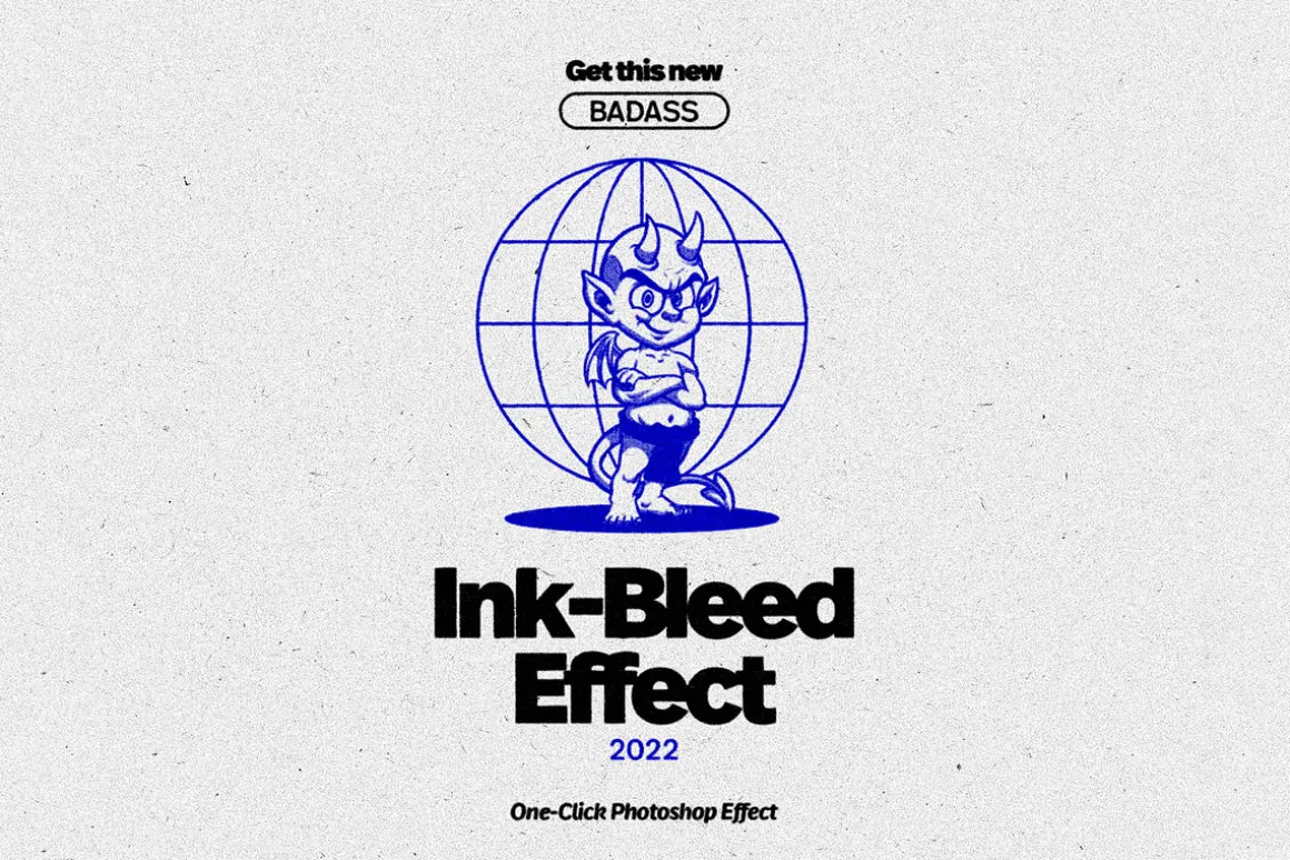 INK Bleed Copier Effect PSD