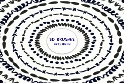 Ink Brushes. Vector hand drawn