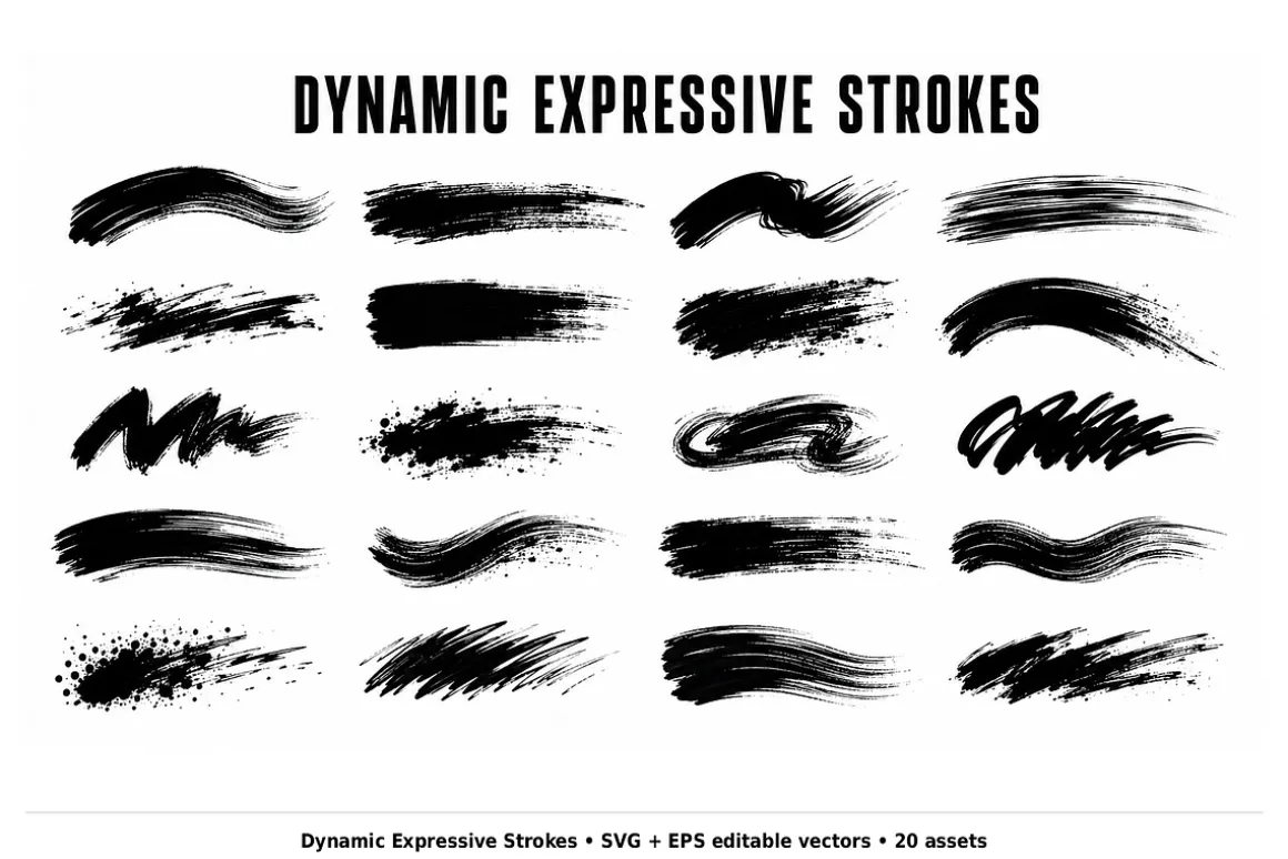 204 Ink Texture Vector Brushes
