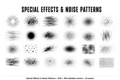 204 Ink Texture Vector Brushes