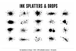 204 Ink Texture Vector Brushes