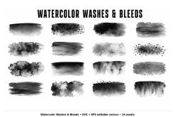 204 Ink Texture Vector Brushes