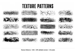 204 Ink Texture Vector Brushes