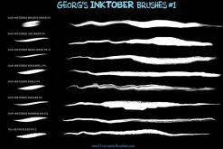 45+ INKTOBER Procreate Ink Brushes