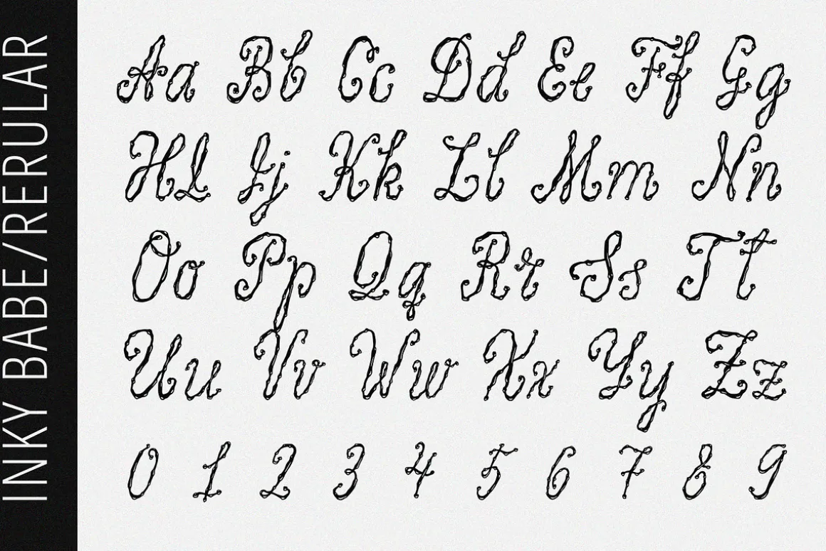 Inky Babe Messy Liquid Font Duo