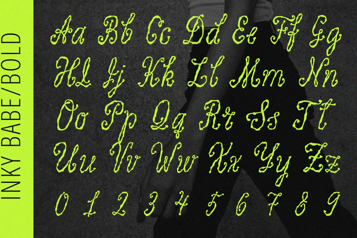 Inky Babe Messy Liquid Font Duo