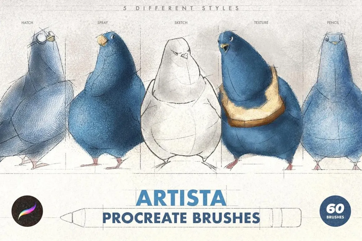 12-in-1 Procreate Brushes Bundle