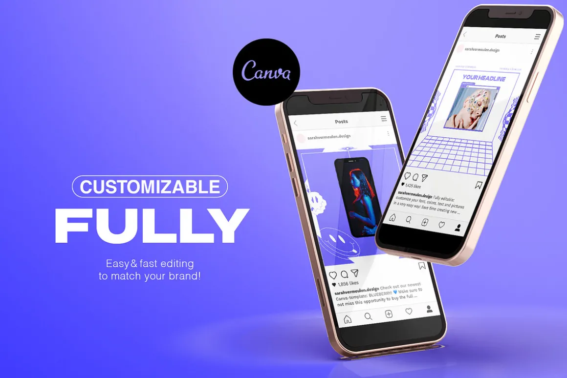 Instagram Social Media CANVA Blue