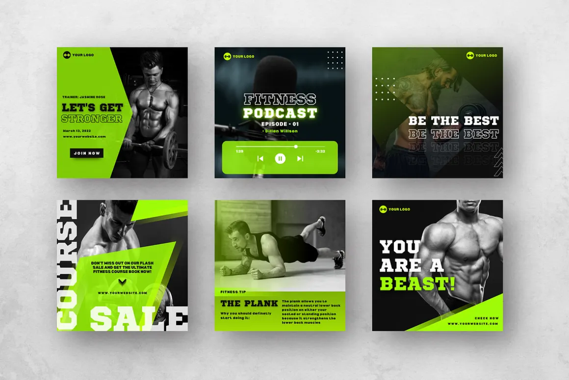 Instagram Post Templates Fitness