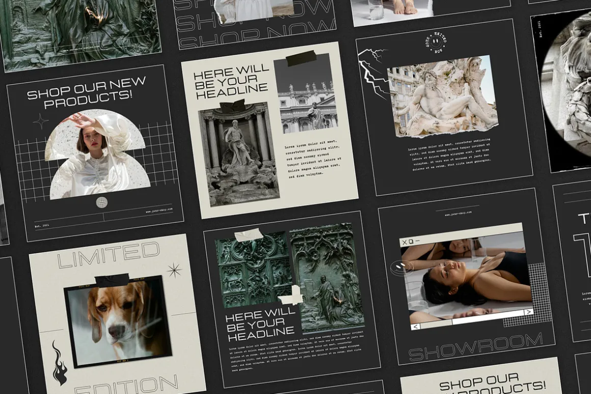 Instagram Social Media CANVA Grunge
