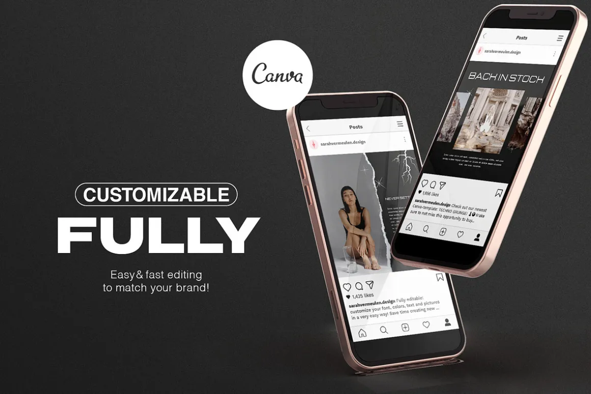 Instagram Social Media CANVA Grunge